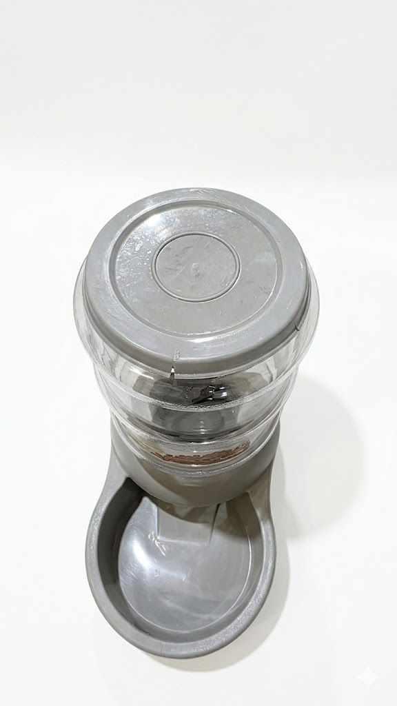 🏷️ CLEARANCE SALE | Petmate LeBistro Gravity Pet Feeder – 5 lb, Bleached Linen (Minor Damage on Top Cover – 70% Off)
